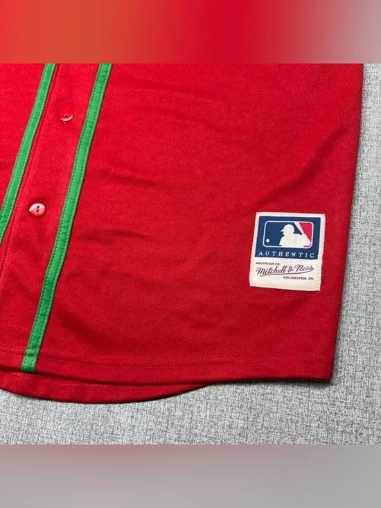 NWT Mitchell & Ness Mexico National Team Baseball Jersey Red Large - Picture 3 of 11